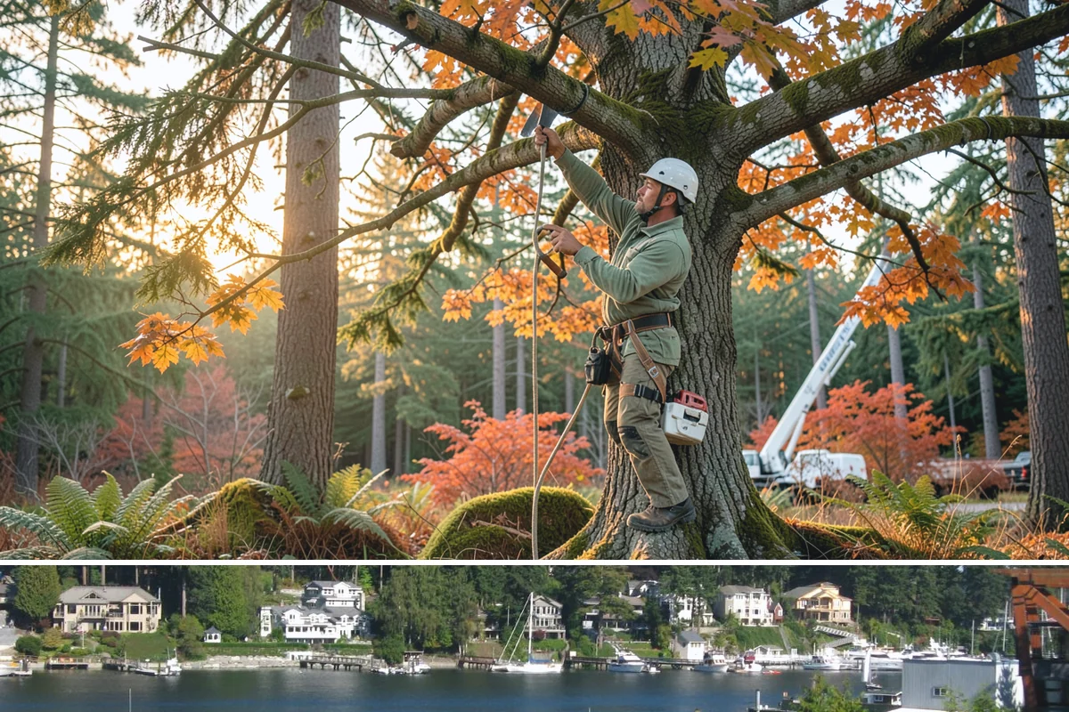 Construction tree protection fencing in Gig Harbor, Pierce County, WA - This service can be performed year-round in the Puget Sound region but must occur before ground-disturbing construction begins to...