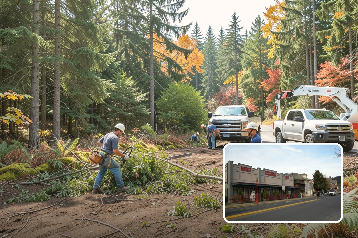 Construction tree protection fencing in Issaquah, King County, WA - Protects valued trees during projects
