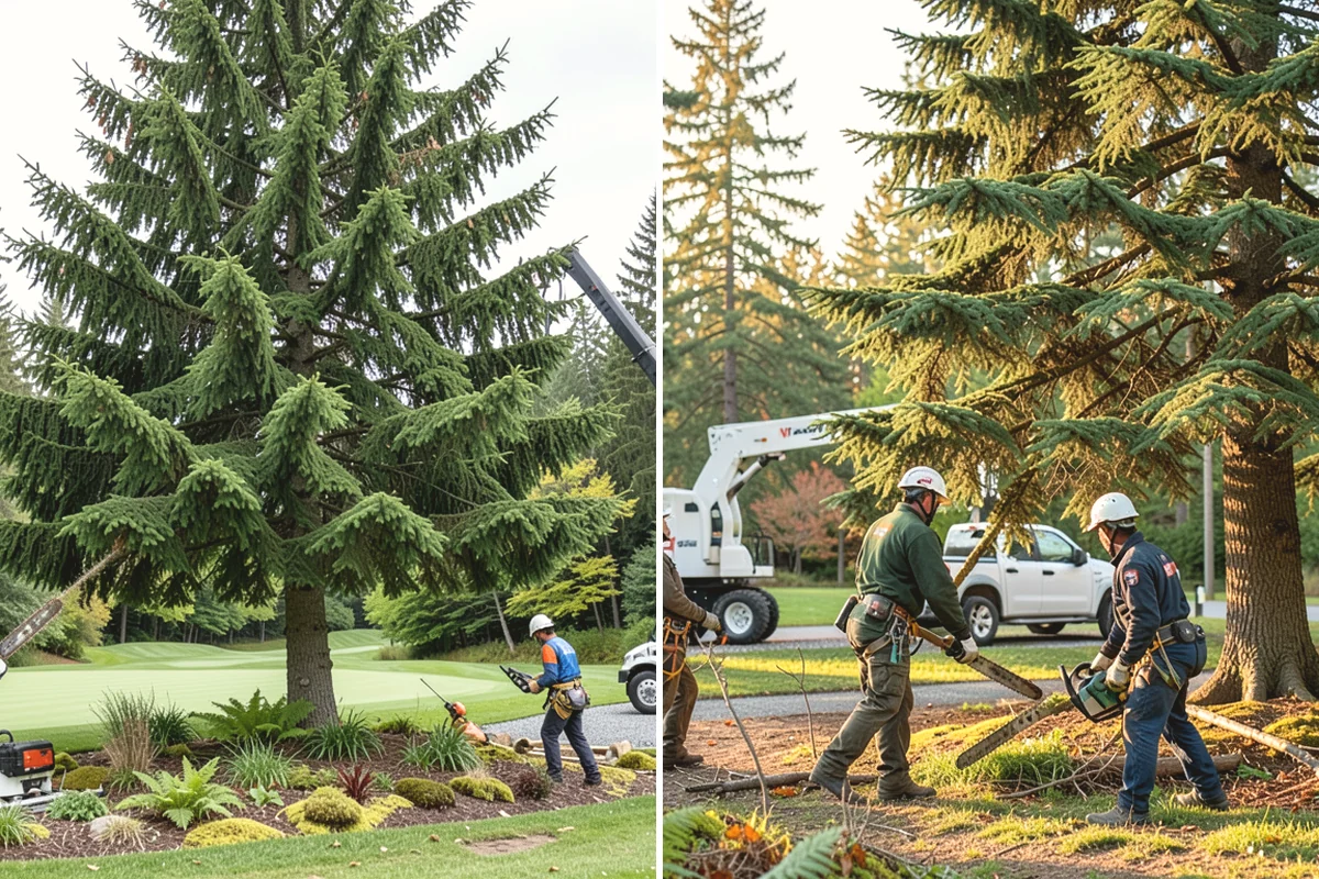 Construction tree protection fencing in Issaquah, King County, WA - Identify trees to retain and their protection zones