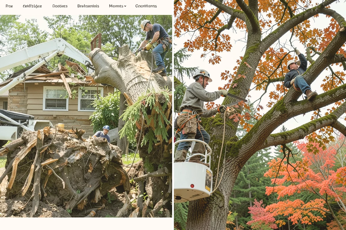 Construction tree protection fencing in Langley, Island County, WA - Identify trees to retain and their protection zones