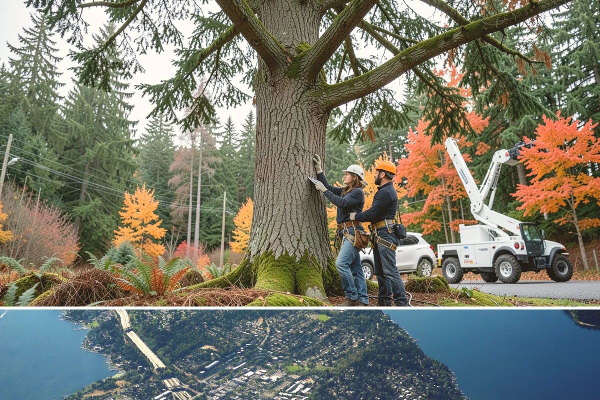 Construction tree protection fencing in Mercer Island, King County, WA - This service can be performed year-round in the Puget Sound region but must occur before ground-disturbing construction begins to...