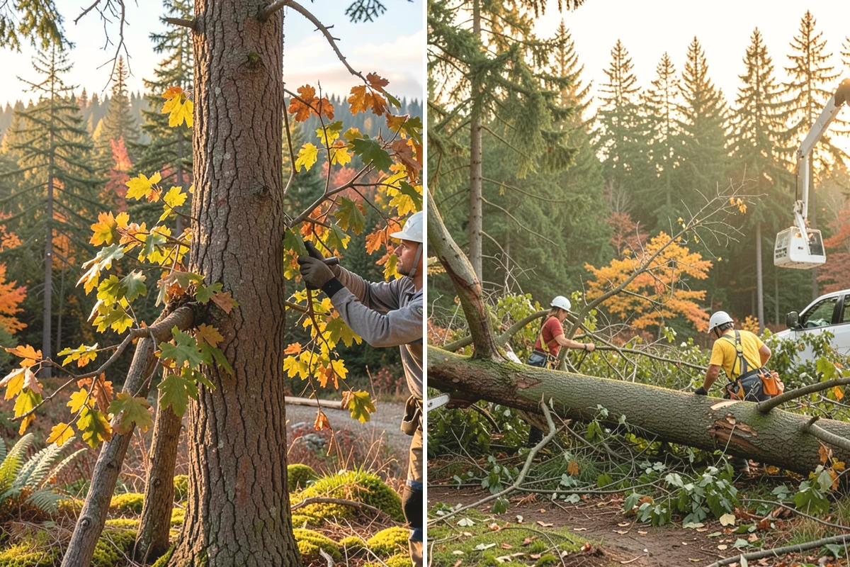 Construction tree protection fencing in Monroe, Snohomish County, WA - Identify trees to retain and their protection zones