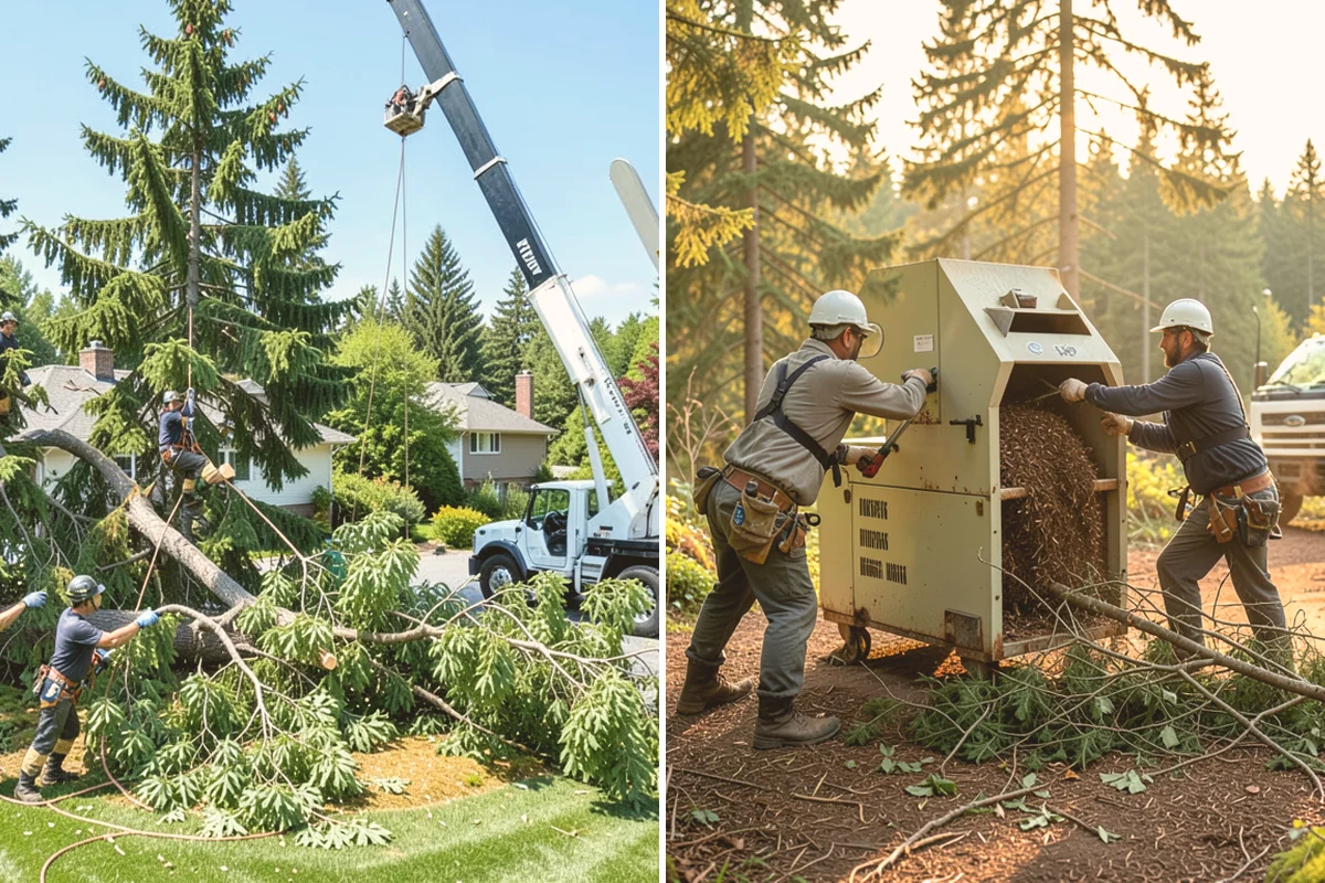 Construction tree protection fencing in Mount Vernon, Skagit County, WA - Identify trees to retain and their protection zones