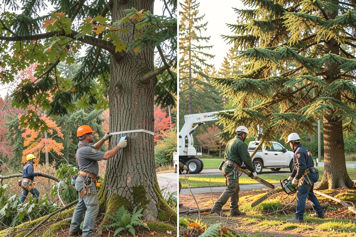 Construction tree protection fencing in Oak Harbor, Island County, WA - Identify trees to retain and their protection zones