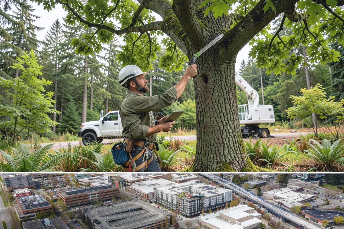 Construction tree protection fencing in Redmond, King County, WA - This service can be performed year-round in the Puget Sound region but must occur before ground-disturbing construction begins to...