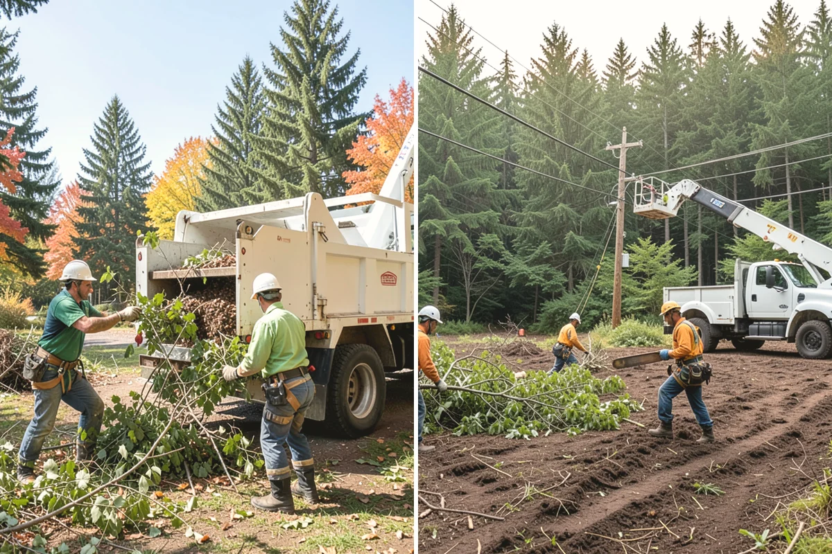 Construction tree protection fencing in Ruston, Pierce County, WA - Identify trees to retain and their protection zones