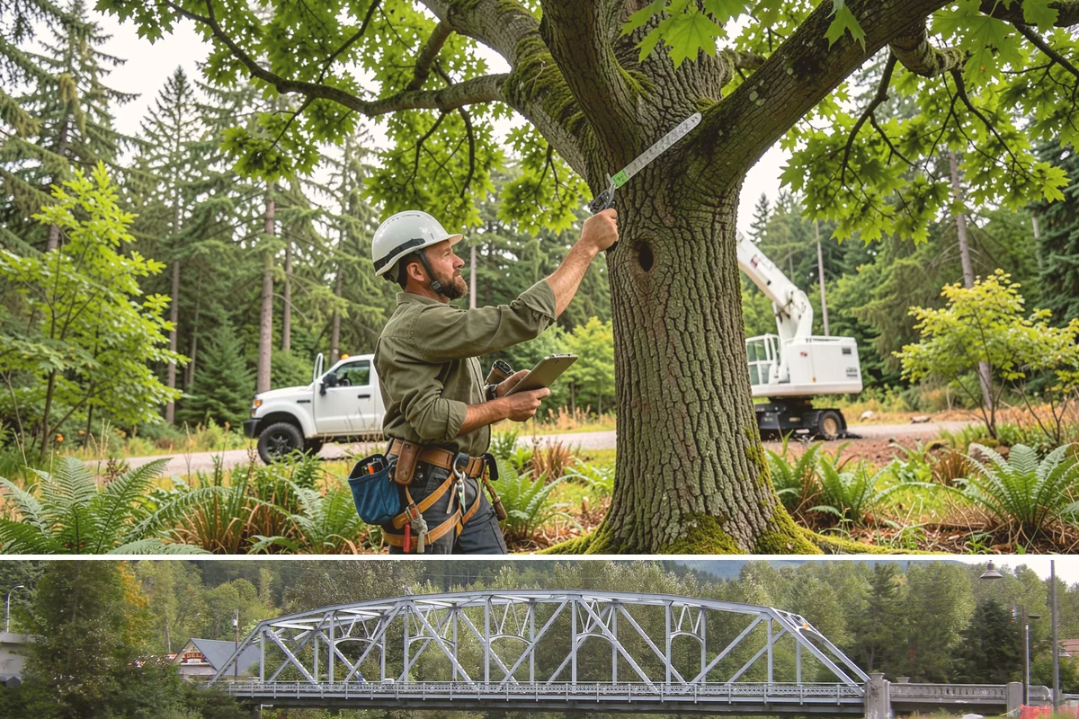 Construction tree protection fencing in Skykomish, King County, WA - This service can be performed year-round in the Puget Sound region but must occur before ground-disturbing construction begins to...