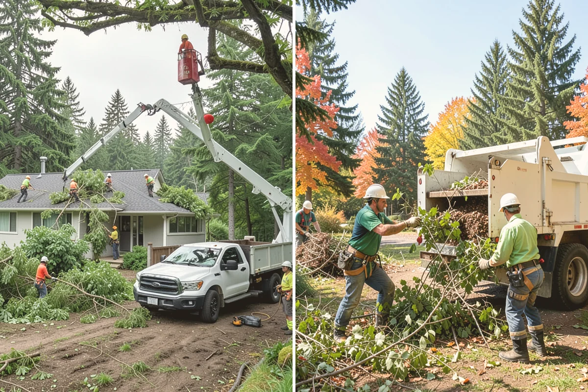 Construction tree protection fencing in Stanwood, Snohomish County, WA - Identify trees to retain and their protection zones