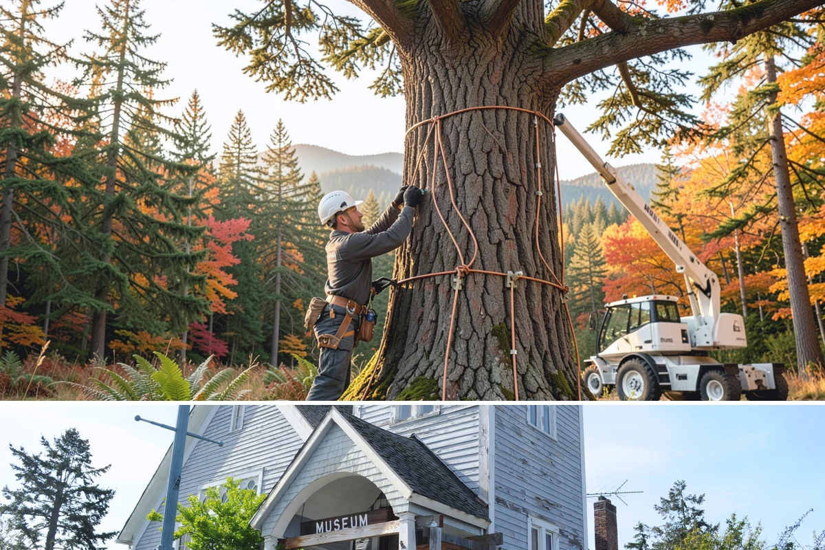 Construction tree protection fencing in Steilacoom, Pierce County, WA - This service can be performed year-round in the Puget Sound region but must occur before ground-disturbing construction begins to...