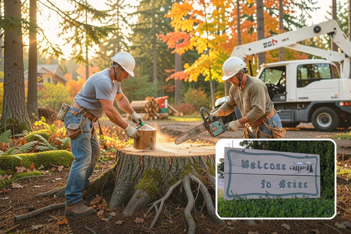 Crane-assisted tree removal in Brier, Snohomish County, WA - Removes safety hazards and reduces liability