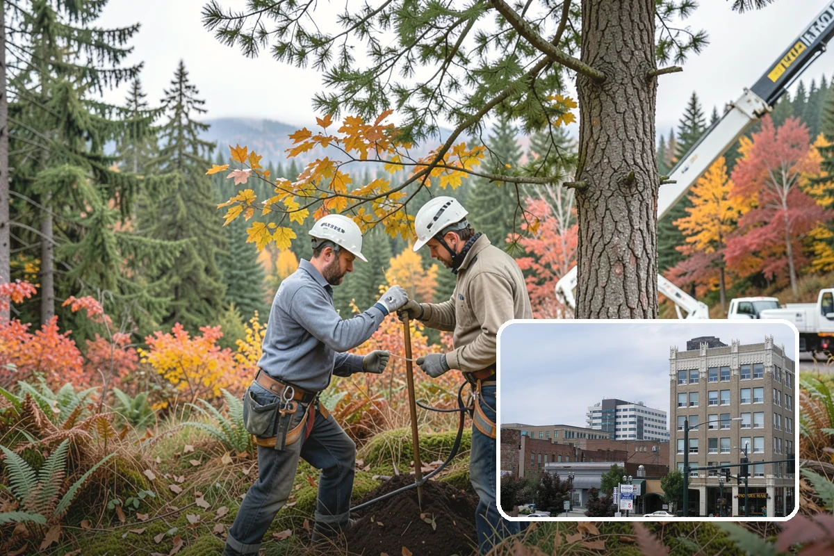 Crane-assisted tree removal in Everett, Snohomish County, WA - Removes safety hazards and reduces liability