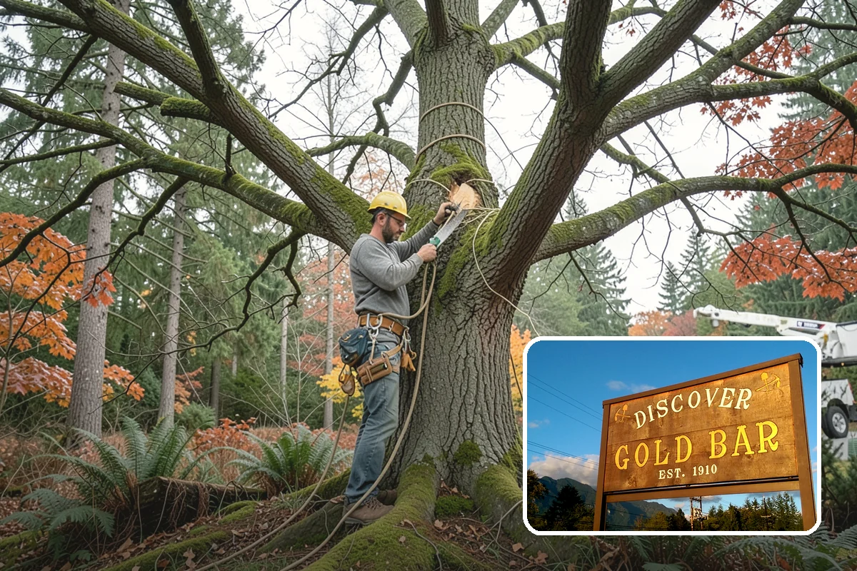 Crane-assisted tree removal in Gold Bar, Snohomish County, WA - Removes safety hazards and reduces liability