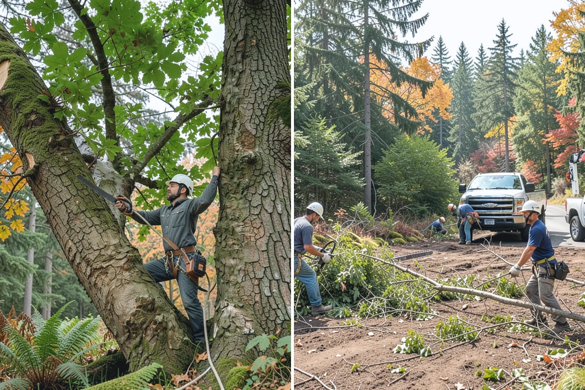 Crane-assisted tree removal in Gold Bar, Snohomish County, WA - On-site assessment and hazard evaluation
