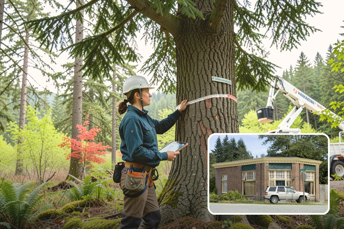Crane-assisted tree removal in Hamilton, Skagit County, WA - Removes safety hazards and reduces liability
