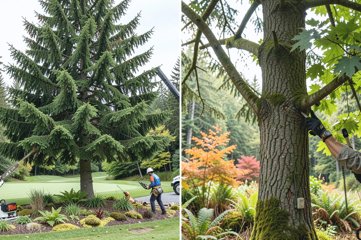 Crane-assisted tree removal in Hamilton, Skagit County, WA - On-site assessment and hazard evaluation