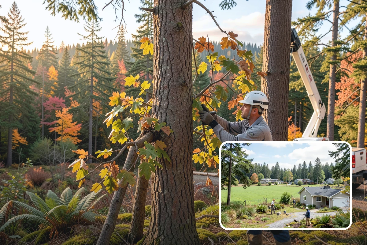 Crane-assisted tree removal in Lyman, Skagit County, WA - Removes safety hazards and reduces liability