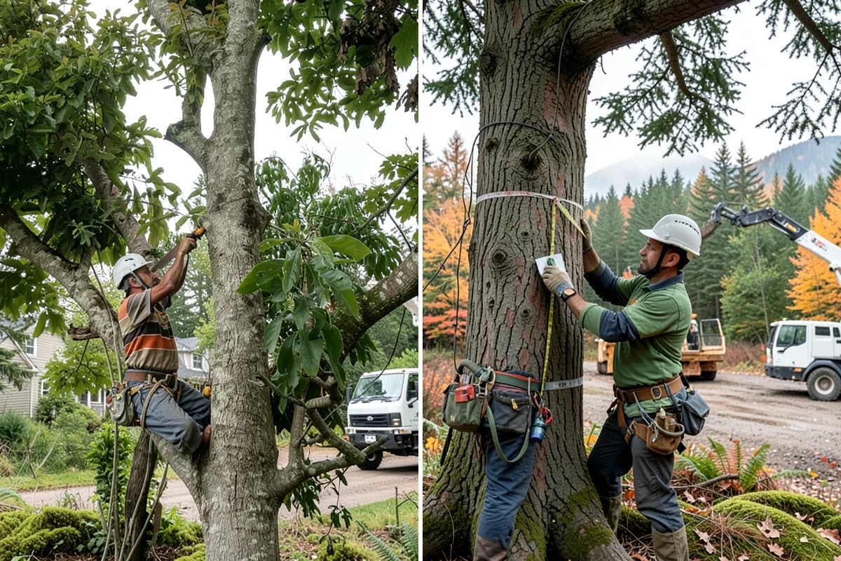Crane-assisted tree removal in Lyman, Skagit County, WA - On-site assessment and hazard evaluation