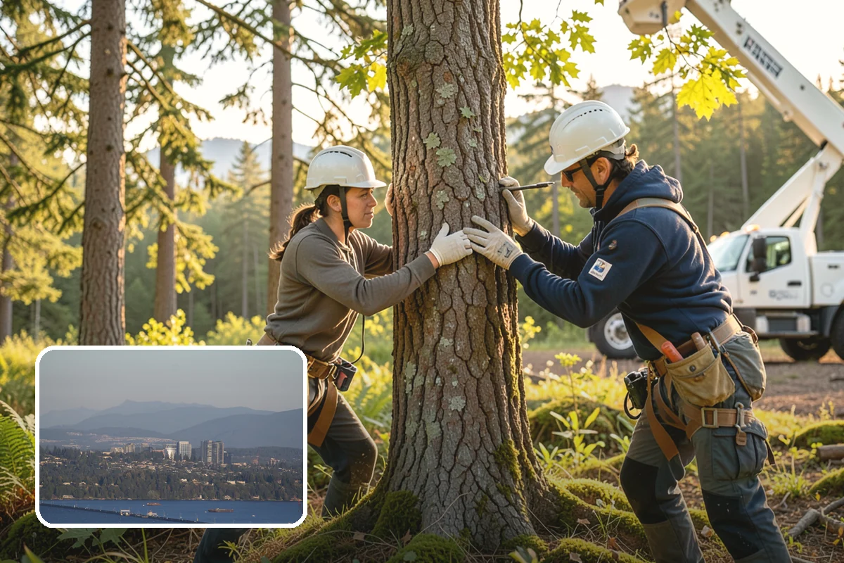 Crane-assisted tree removal in Medina, King County, WA - Removes safety hazards and reduces liability