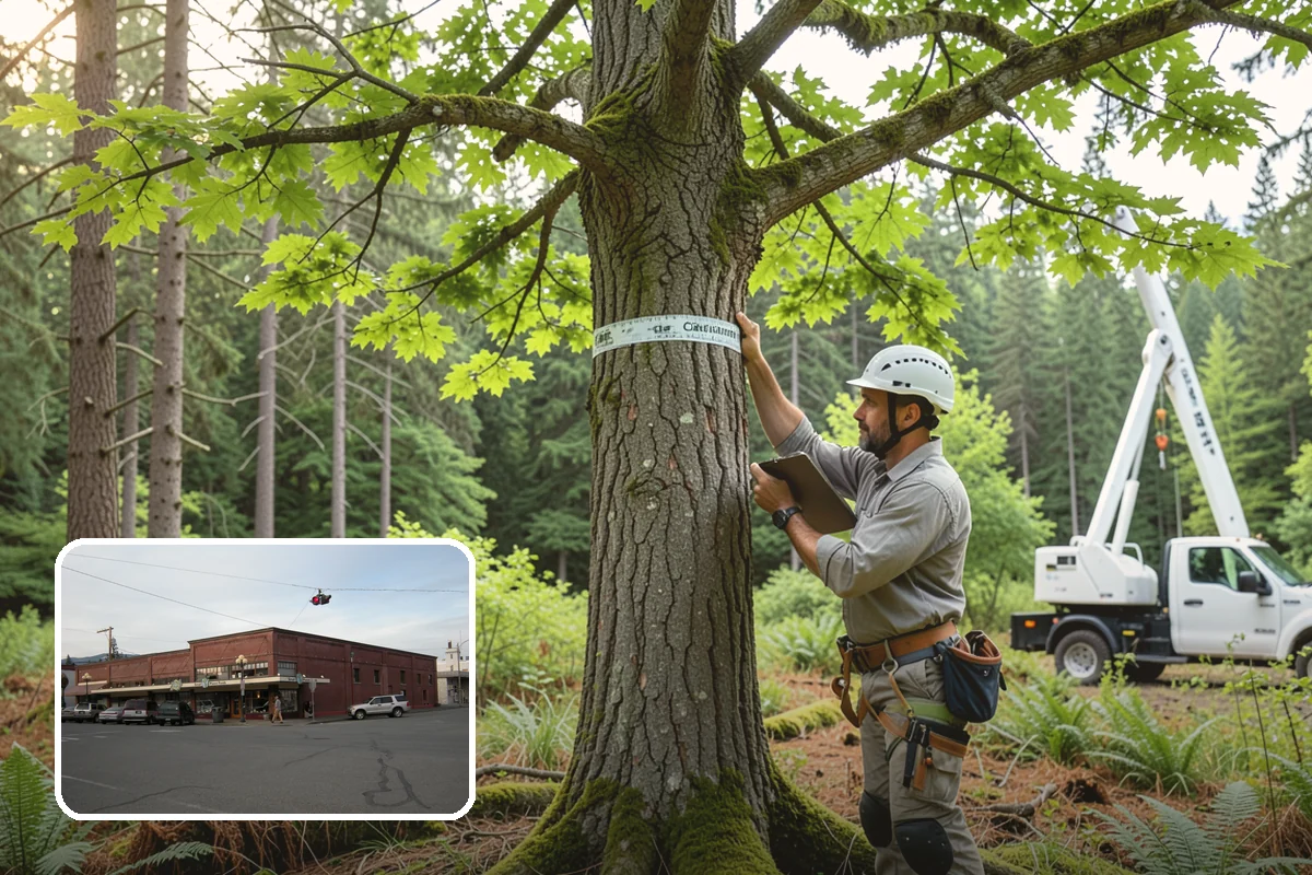 Crane-assisted tree removal in Sedro-Woolley, Skagit County, WA - Removes safety hazards and reduces liability