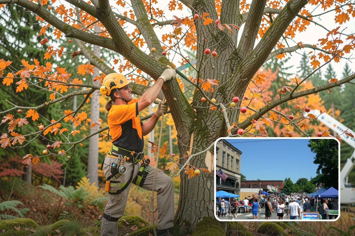 Crane-assisted tree removal in Snohomish, Snohomish County, WA - Removes safety hazards and reduces liability