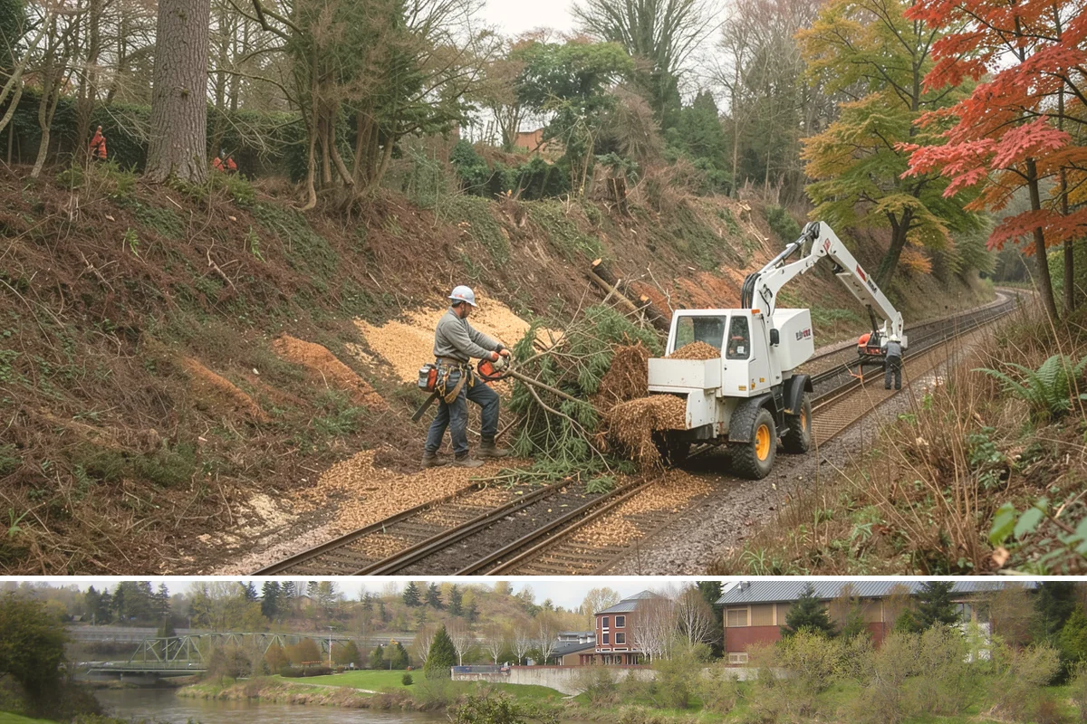 Crane-assisted tree removal in Tukwila, King County, WA - This service can be performed year-round in Puget Sound weather but requires careful planning during wet seasons to manage ground...
