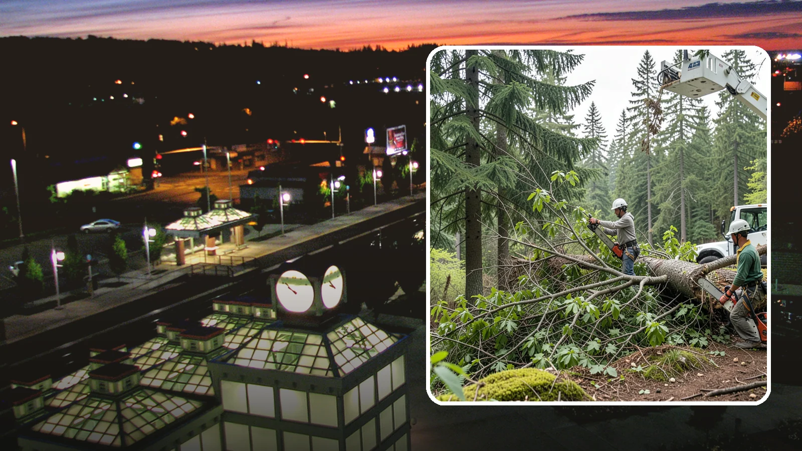 Crown cleaning in Auburn, King County, WA - The selective removal of dead, dying, diseased, and weakly attached branches from the crown.