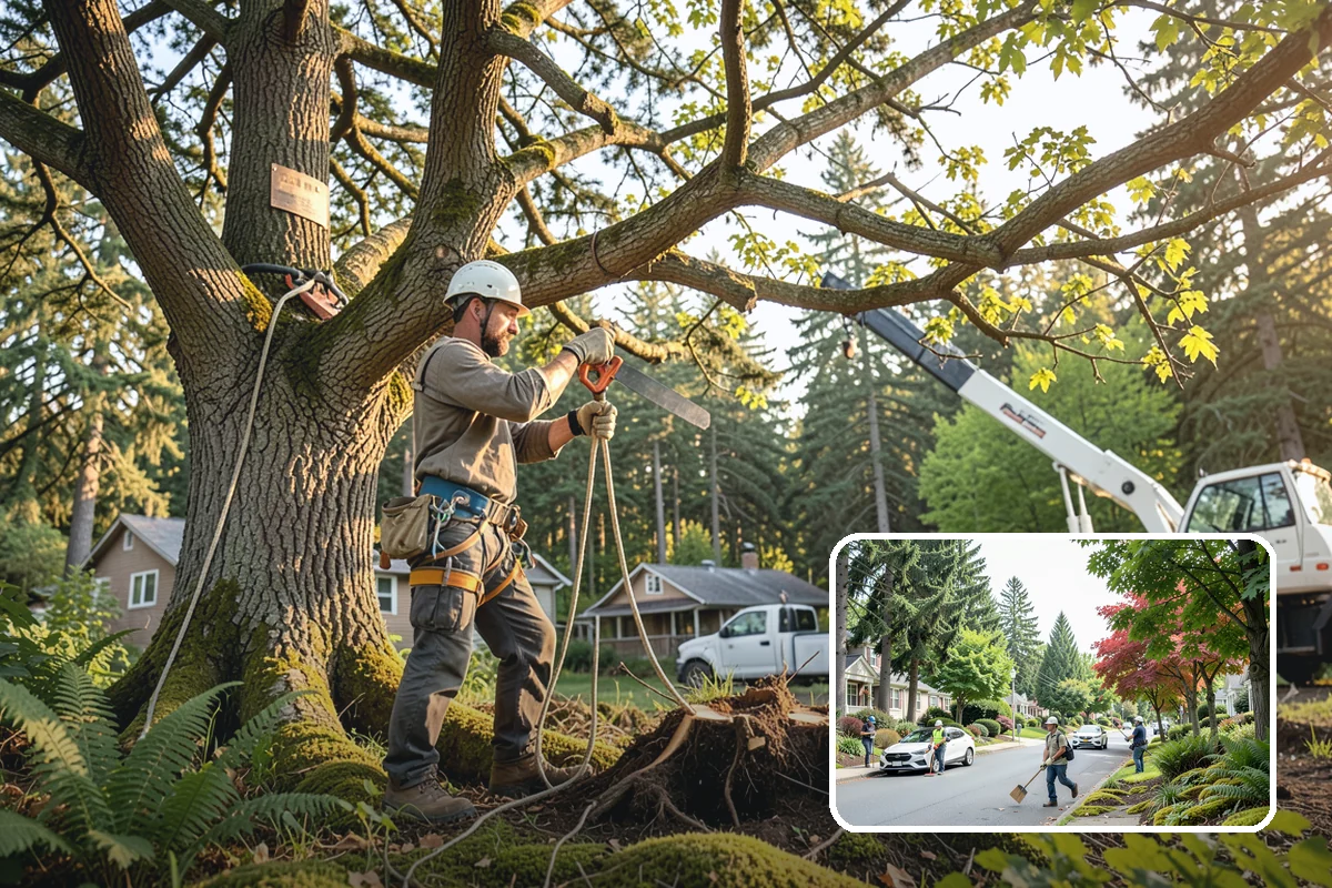 Crown cleaning in Beaux Arts Village, King County, WA - Improves tree structure, health, and appearance