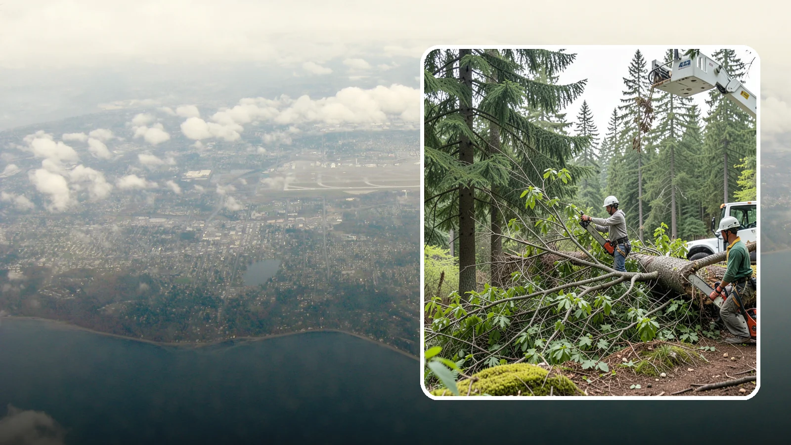 Crown cleaning in Burien, King County, WA - The selective removal of dead, dying, diseased, and weakly attached branches from the crown.