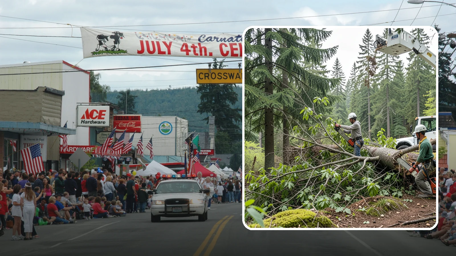 Crown cleaning in Carnation, King County, WA - The selective removal of dead, dying, diseased, and weakly attached branches from the crown.