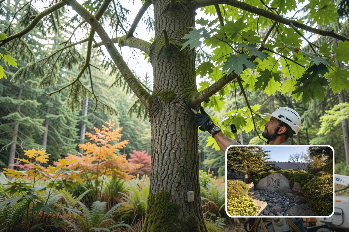 Crown cleaning in Clyde Hill, King County, WA - Improves tree structure, health, and appearance