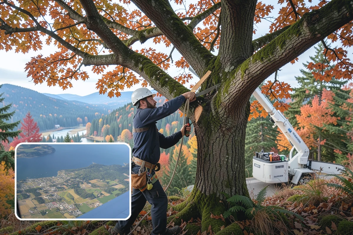 Crown cleaning in Coupeville, Island County, WA - Improves tree structure, health, and appearance