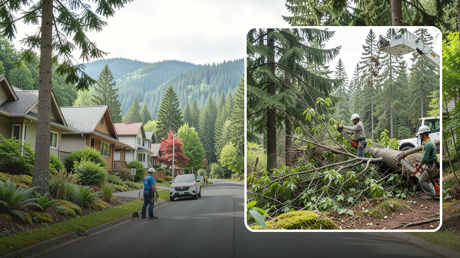 Crown cleaning in Darrington, Snohomish County, WA - The selective removal of dead, dying, diseased, and weakly attached branches from the crown.