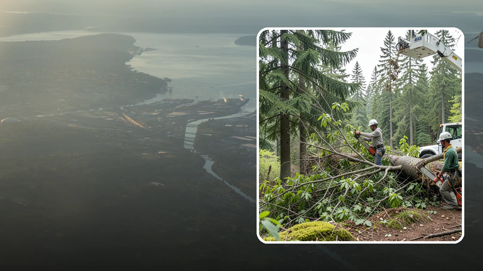 Crown cleaning in Fife, Pierce County, WA - The selective removal of dead, dying, diseased, and weakly attached branches from the crown.