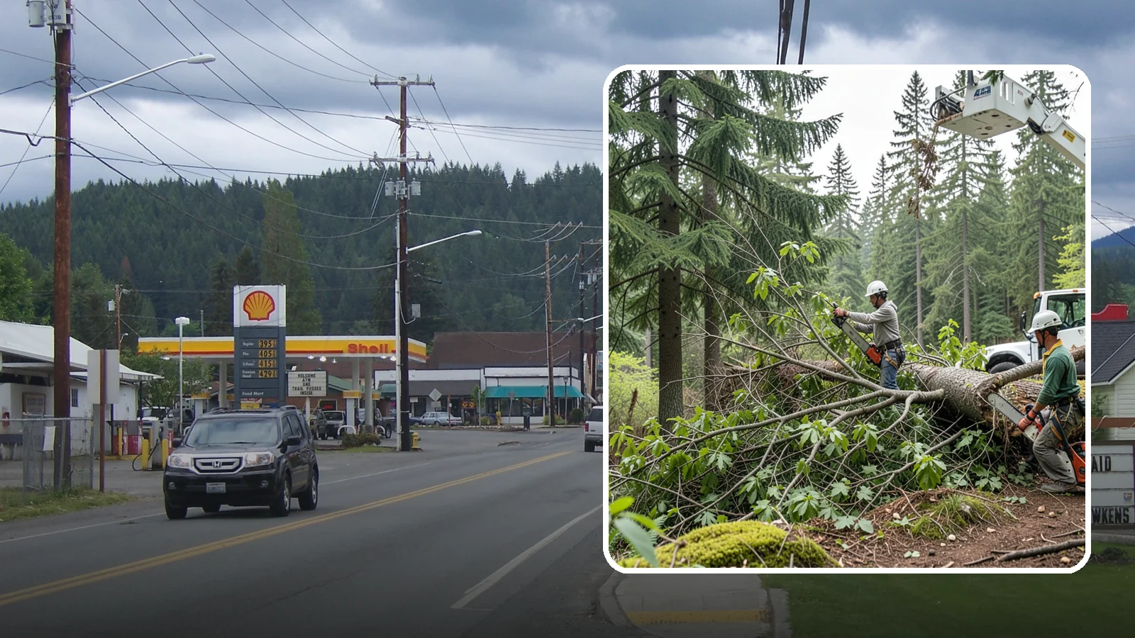 Crown cleaning in Granite Falls, Snohomish County, WA - The selective removal of dead, dying, diseased, and weakly attached branches from the crown.