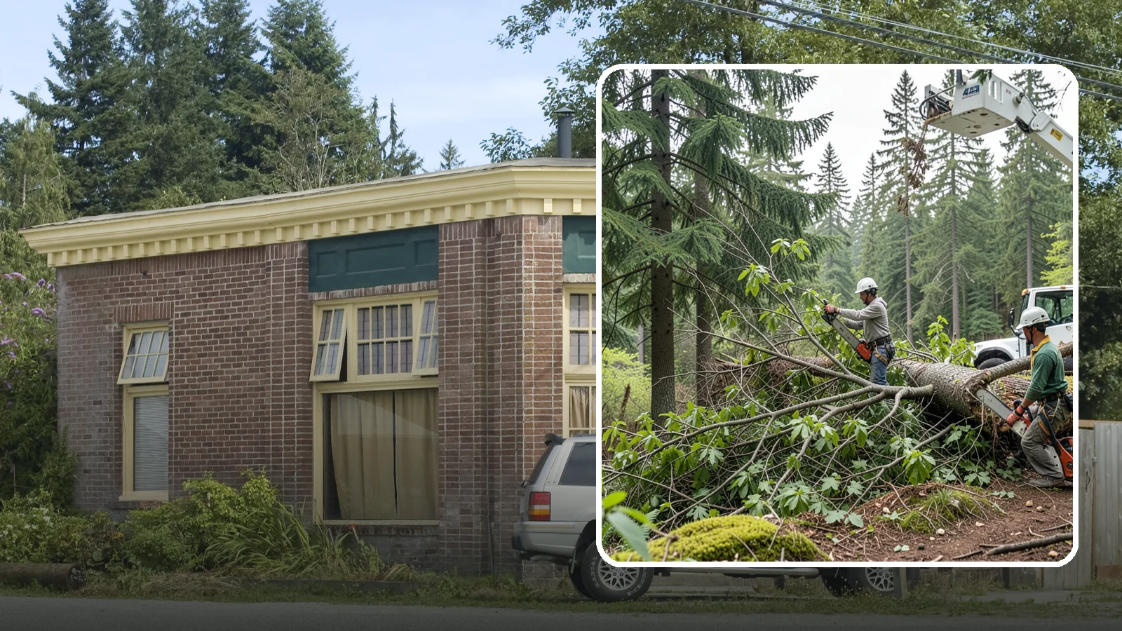 Crown cleaning in Hamilton, Skagit County, WA - The selective removal of dead, dying, diseased, and weakly attached branches from the crown.