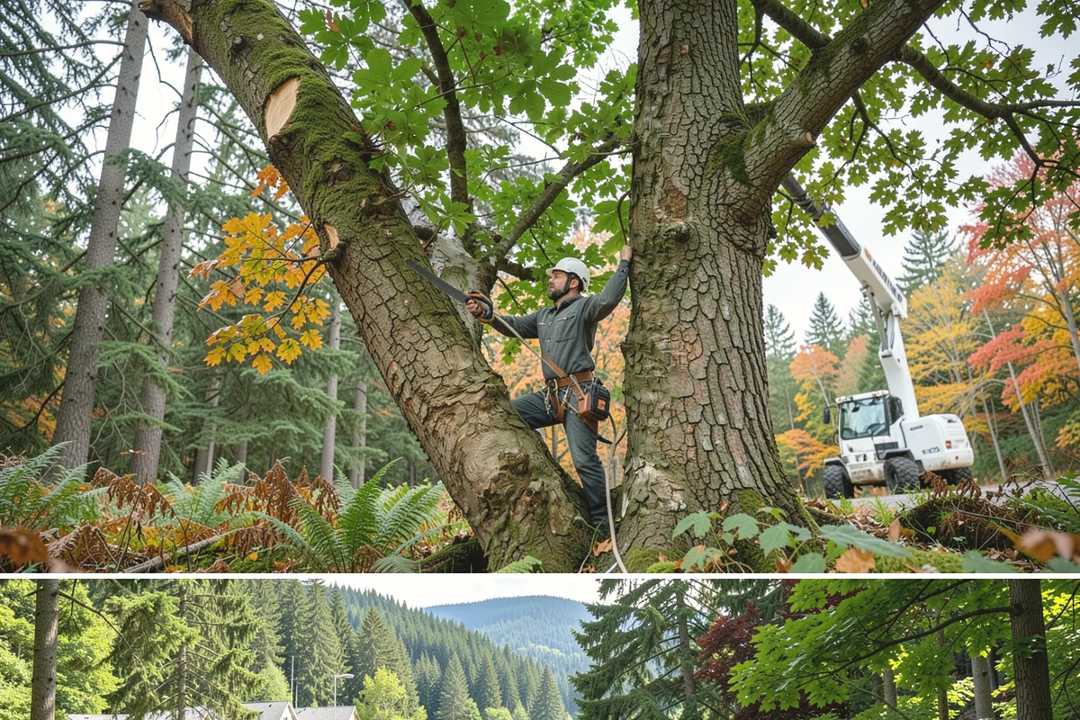 Crown cleaning in Lake Forest Park, King County, WA - Work should avoid dormant periods when possible for most species in this region, though timing must be adjusted based on specific...