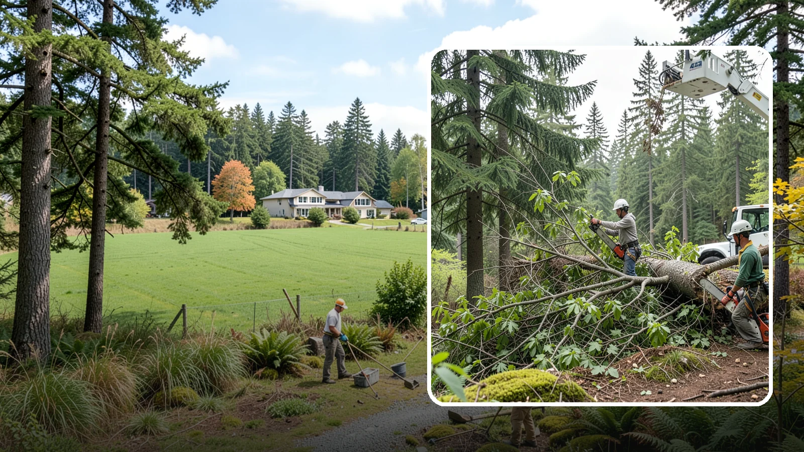 Crown cleaning in Lyman, Skagit County, WA - The selective removal of dead, dying, diseased, and weakly attached branches from the crown.