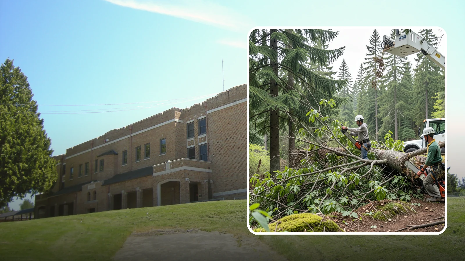 Crown cleaning in Maple Valley, King County, WA - The selective removal of dead, dying, diseased, and weakly attached branches from the crown.