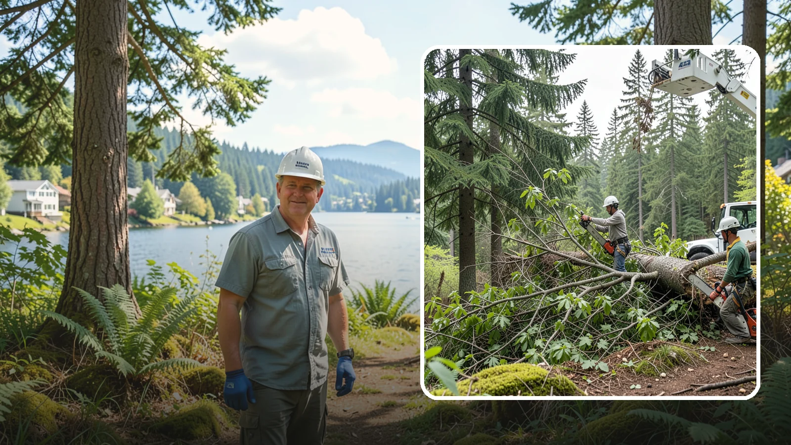 Crown cleaning in Milton, King County, WA - The selective removal of dead, dying, diseased, and weakly attached branches from the crown.