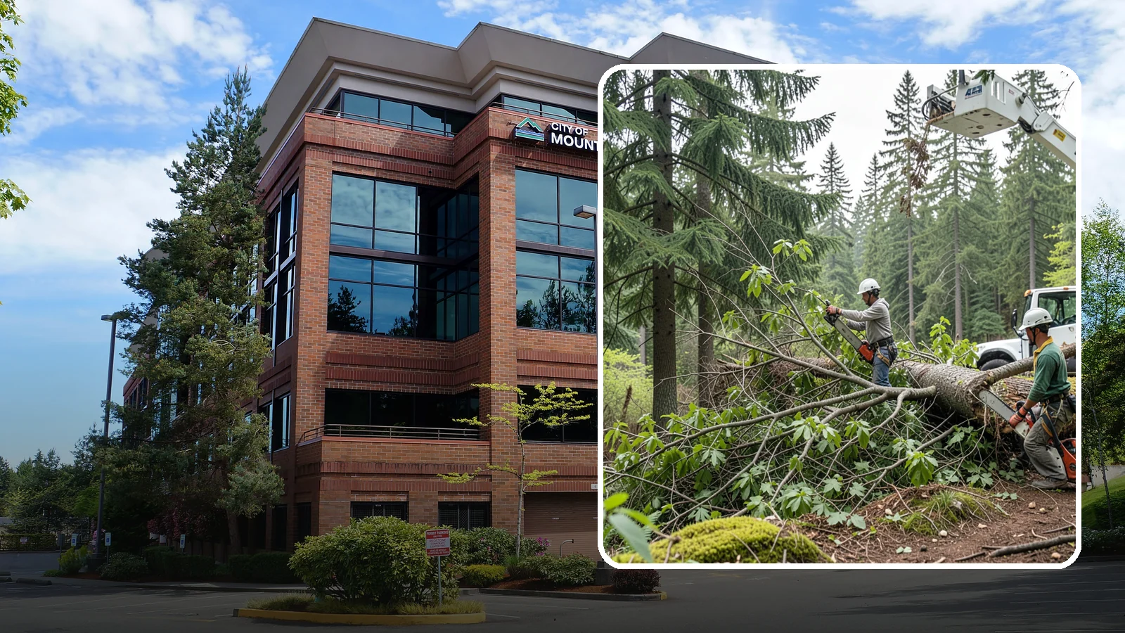 Crown cleaning in Mountlake Terrace, Snohomish County, WA - The selective removal of dead, dying, diseased, and weakly attached branches from the crown.