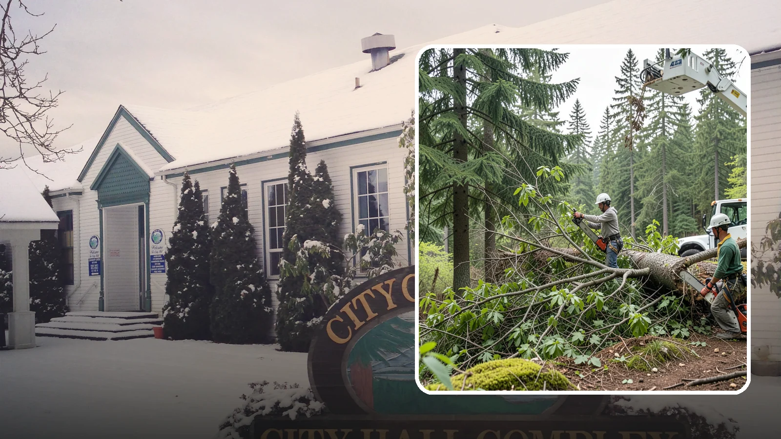 Crown cleaning in Pacific, King County, WA - The selective removal of dead, dying, diseased, and weakly attached branches from the crown.
