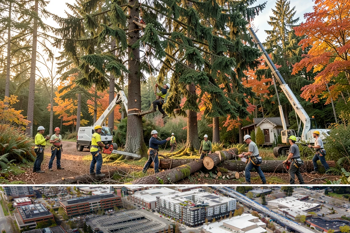 Crown cleaning in Redmond, King County, WA - Work should avoid dormant periods when possible for most species in this region, though timing must be adjusted based on specific...