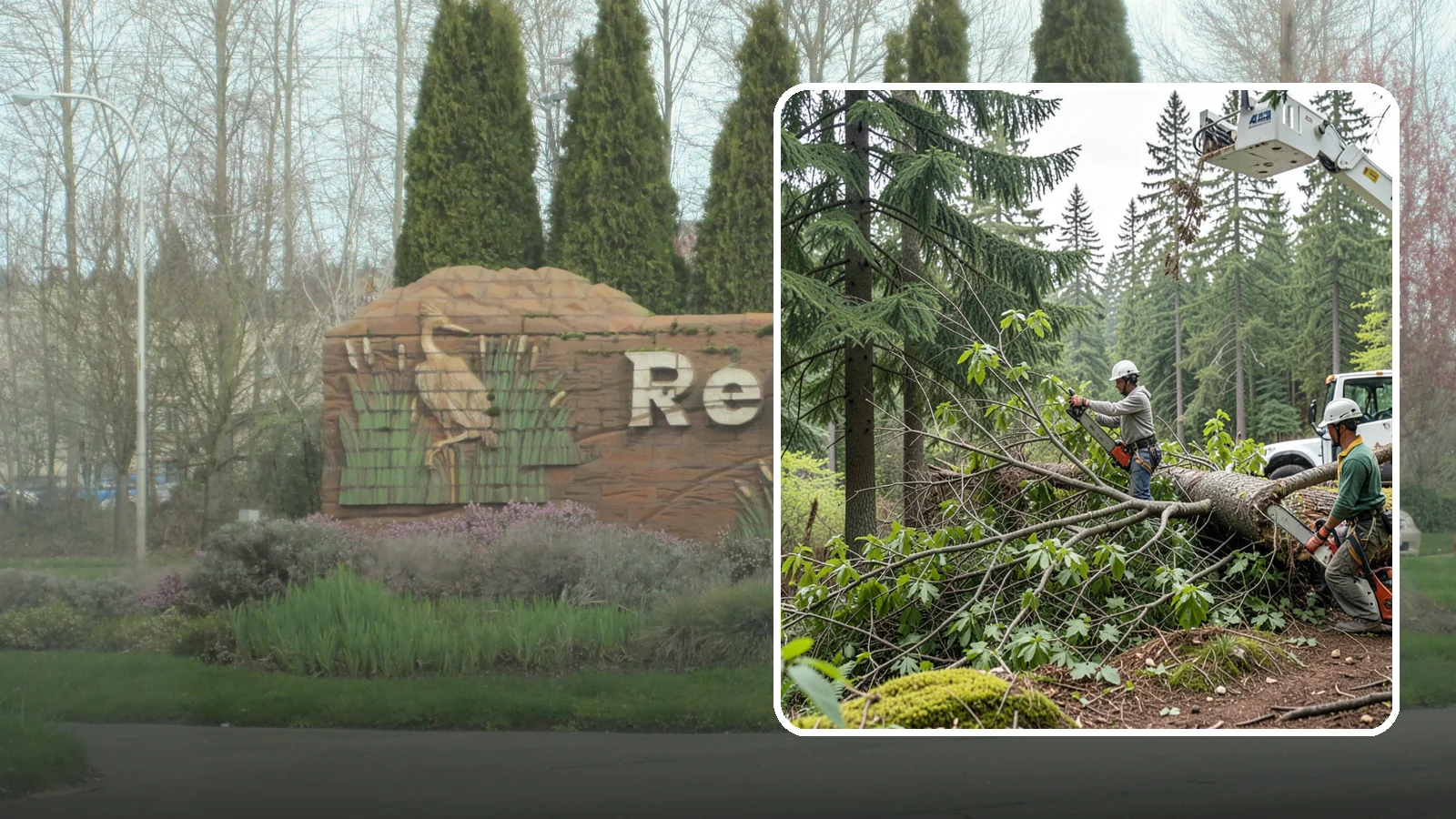 Crown cleaning in Renton, King County, WA - The selective removal of dead, dying, diseased, and weakly attached branches from the crown.