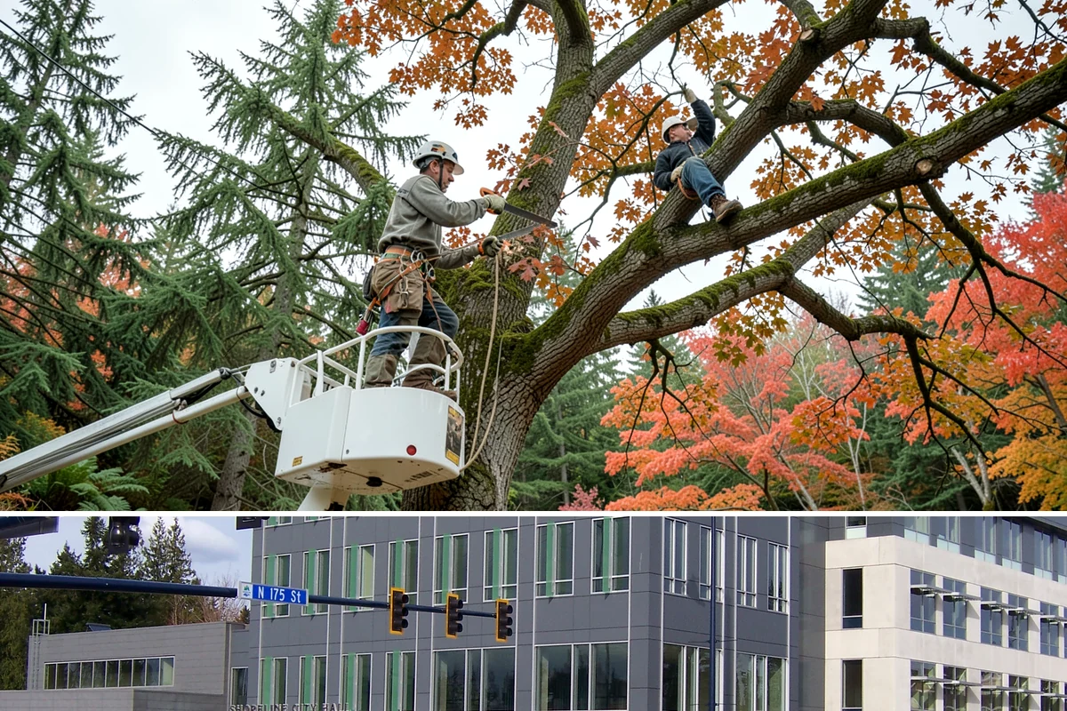 Crown cleaning in Shoreline, King County, WA - Work should avoid dormant periods when possible for most species in this region, though timing must be adjusted based on specific...