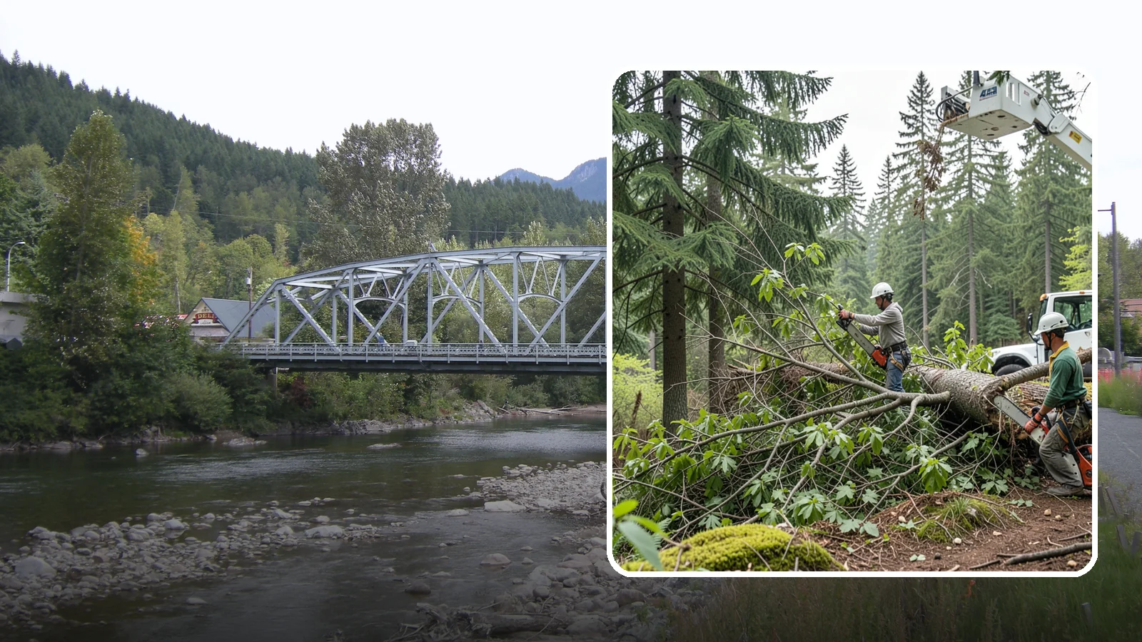 Crown cleaning in Skykomish, King County, WA - The selective removal of dead, dying, diseased, and weakly attached branches from the crown.