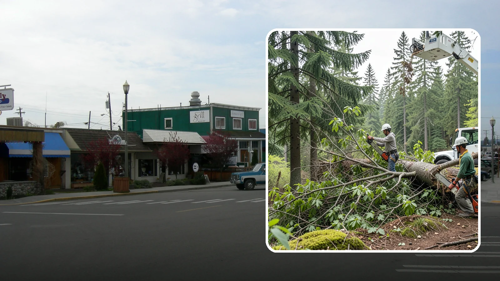 Crown cleaning in Stanwood, Snohomish County, WA - The selective removal of dead, dying, diseased, and weakly attached branches from the crown.