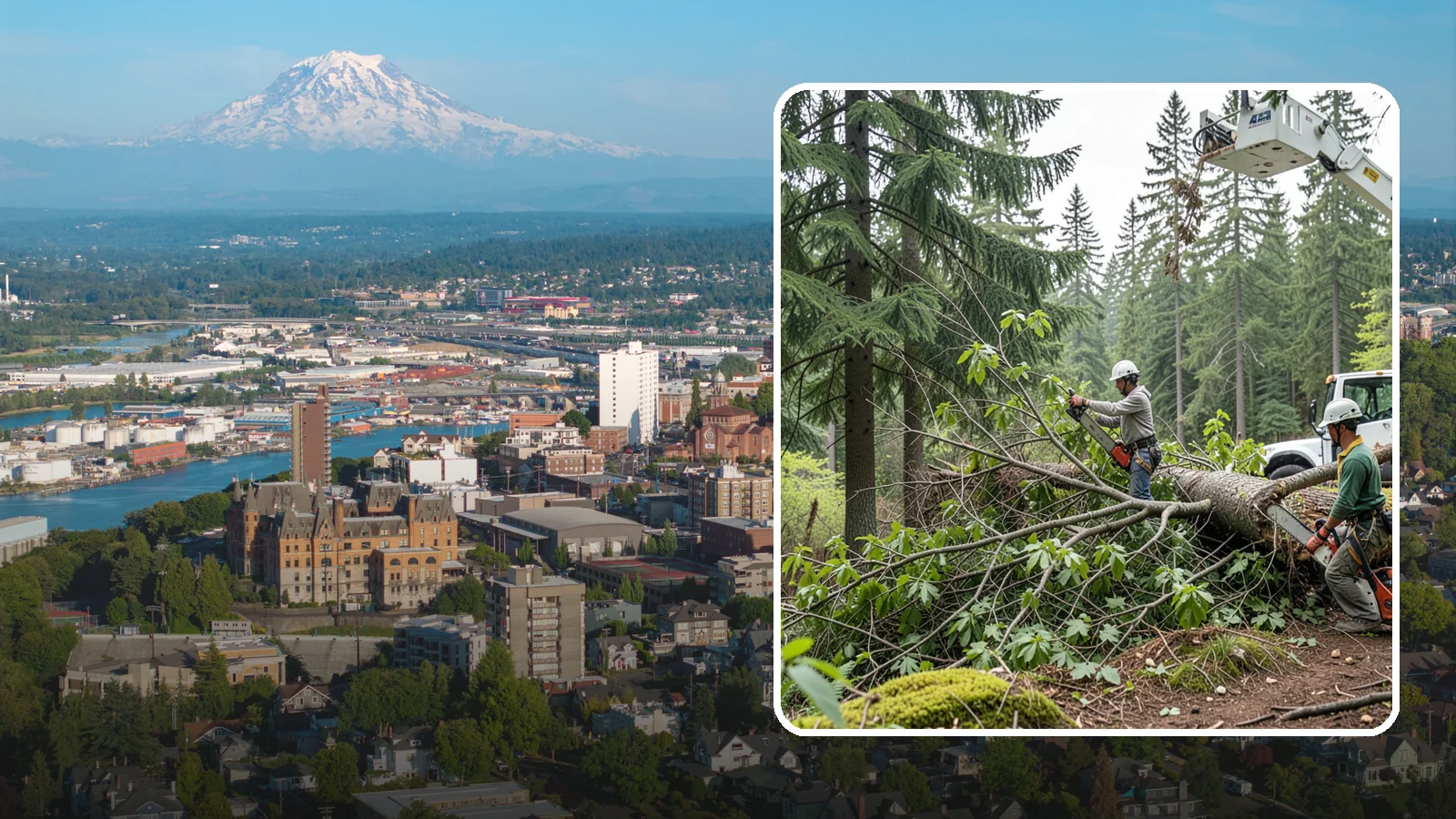 Crown cleaning in Tacoma, Pierce County, WA - The selective removal of dead, dying, diseased, and weakly attached branches from the crown.