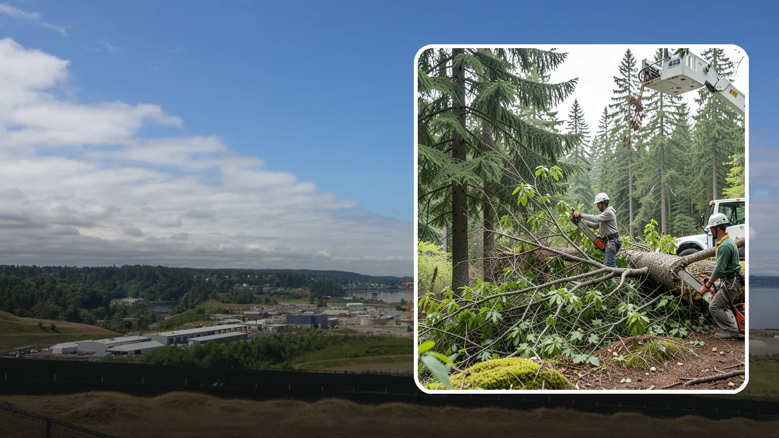Crown cleaning in University Place, Pierce County, WA - The selective removal of dead, dying, diseased, and weakly attached branches from the crown.