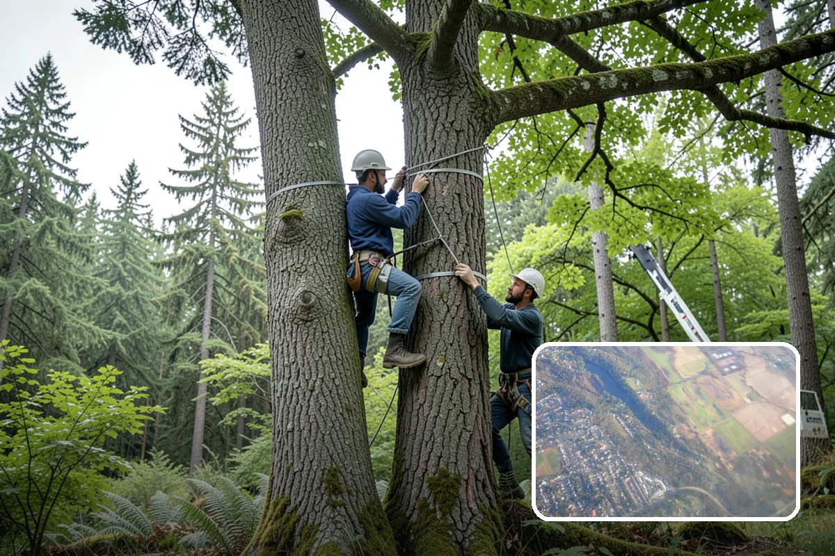 Crown raising in Algona, King County, WA - Improves tree structure, health, and appearance