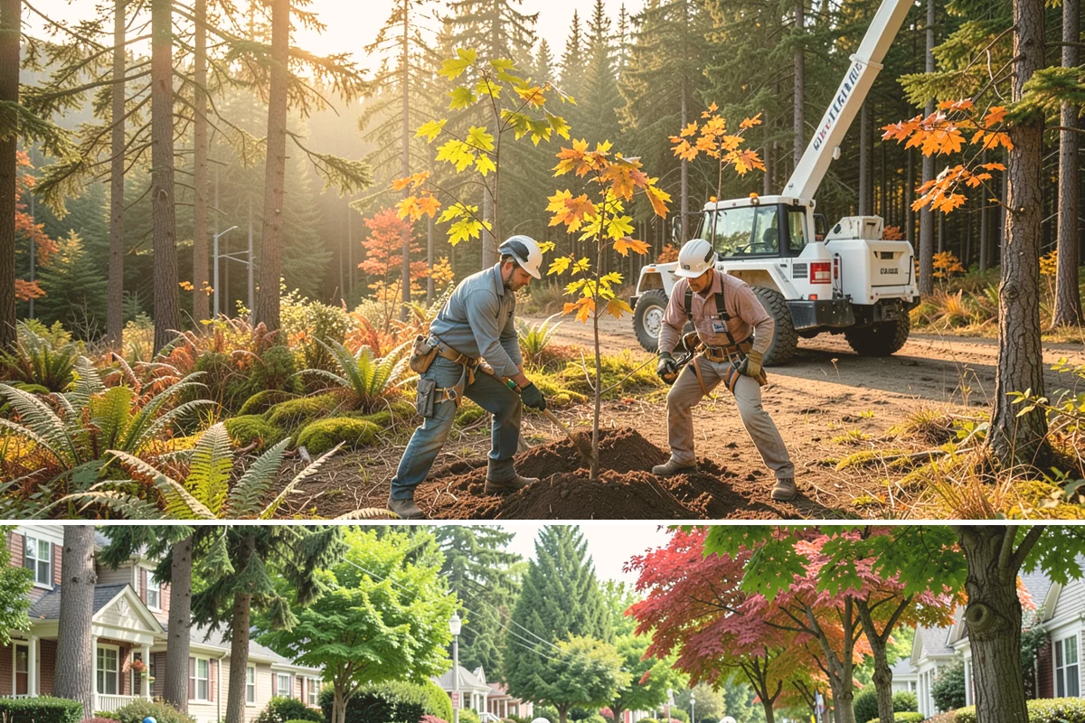 Crown raising in Beaux Arts Village, King County, WA - Work should avoid periods when trees are actively moving nutrients to roots in late summer or early fall